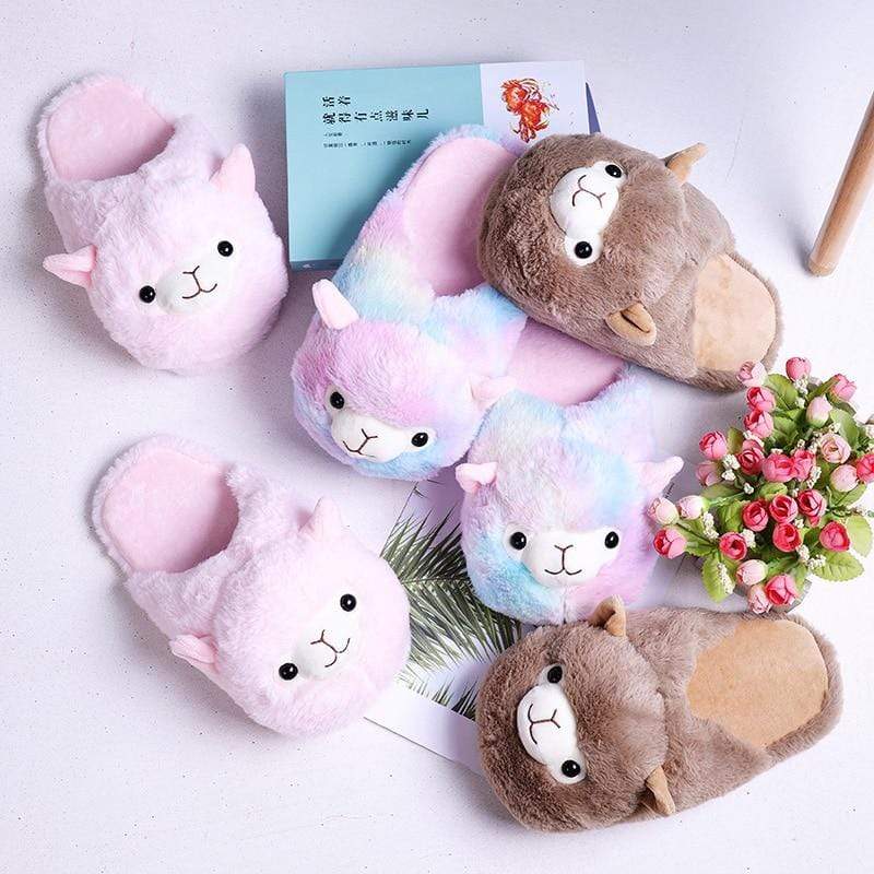 chausson-peluche-lama-rose-et-bleue-18192617766956