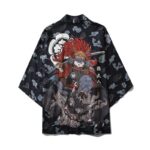 Kimono Bebovizi Japanese Style Cat Samurai Kimono Streetwear Men Women Cardigan Japan Harajuku Anime Robe Anime Clothes 2020 Summer