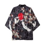 Kimono Bebovizi Japanese Style Cat Samurai Kimono Streetwear Men Women Cardigan Japan Harajuku Anime Robe Anime Clothes 2020 Summer