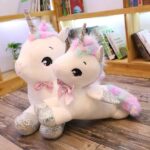 Peluche Kawaii Licorne Blanche & Argent
