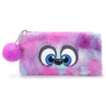 Trousse yeux doux kawaii peluche et pompons